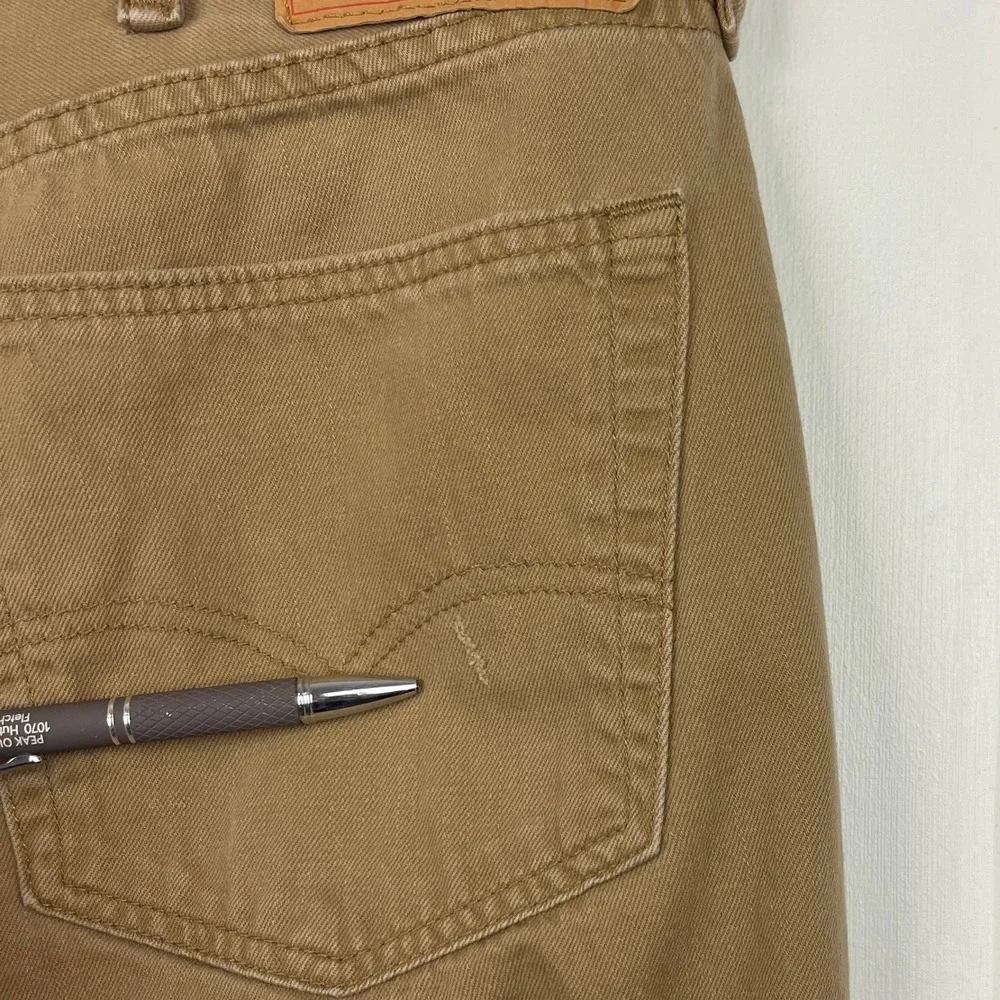 Levis 505 Regular Straight 38x32 (Actual 31) 100% Cotton Denim Jeans Tan‎ *Read
